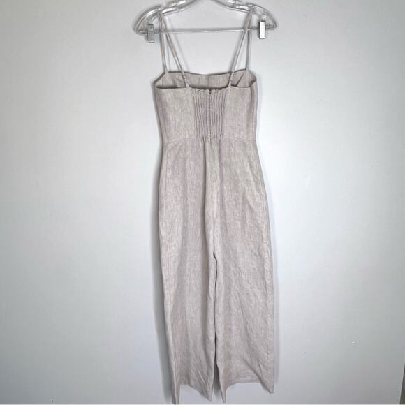 Reformation Overland Linen Wide Leg Jumpsuit Sz 0 - Picture 3 of 6